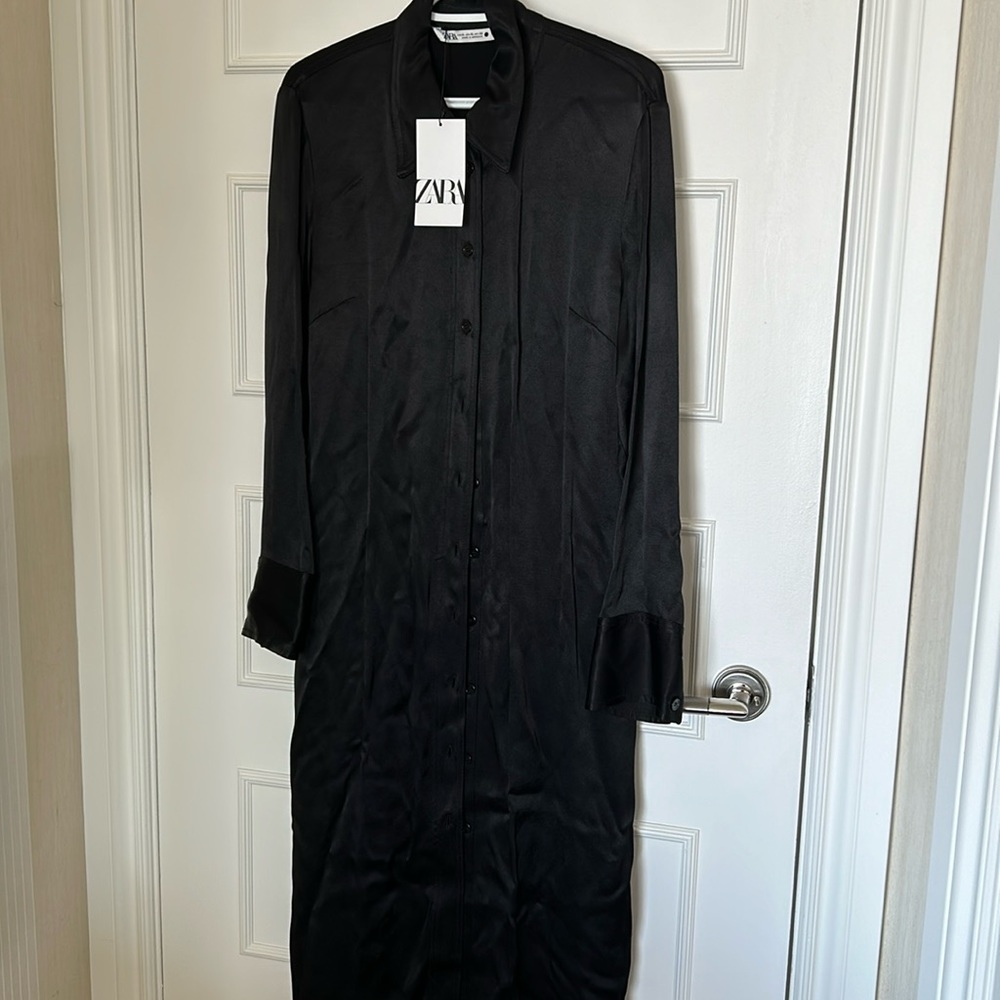 Maxi black dress in thick quality viscose